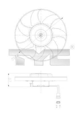 VW 7D0959455F Вентилятор, охолодження двигуна