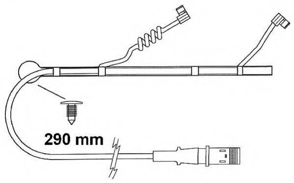 MERITOR 68324072 Сигналізатор, знос гальмівних колодок