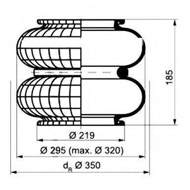 KASSBOHRER 4.731.006.000 Кожух пневматичної ресори