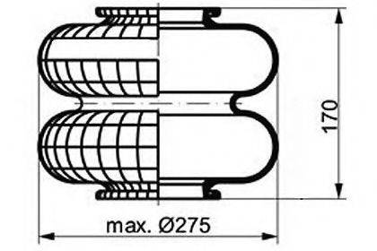 DAF 1 192 203 Кожух пневматичної ресори
