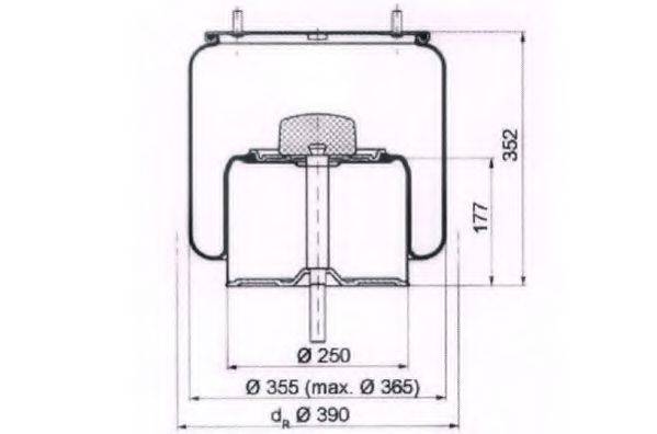GIGANT 166 225 Кожух пневматичної ресори