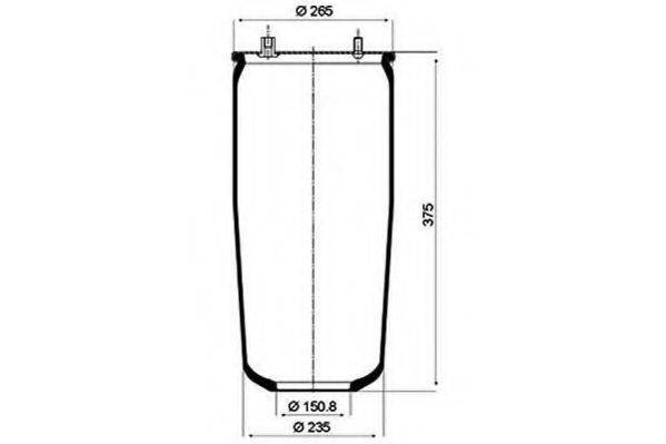 DAF 0067 504 Кожух пневматичної ресори