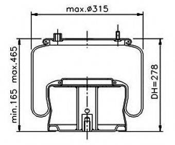 DAF 297 721 Кожух пневматичної ресори