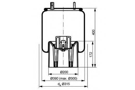MERITOR 212 22 442 Кожух пневматичної ресори