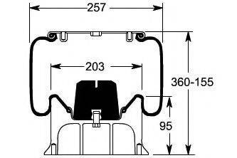 SCANIA 1 347 587 Кожух пневматичної ресори