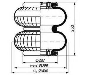 FIRESTONE 233-2 Кожух пневматичної ресори