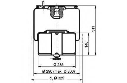 VOLVO 1076076 Кожух пневматичної ресори