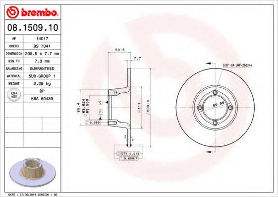 BREMBO 08.1509.10