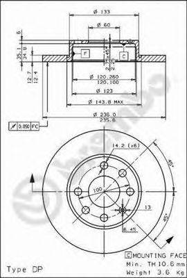 BRECO BS 7280 гальмівний диск