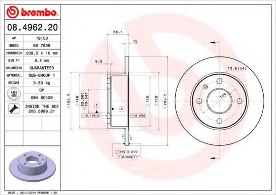 BREMBO 08.4962.20