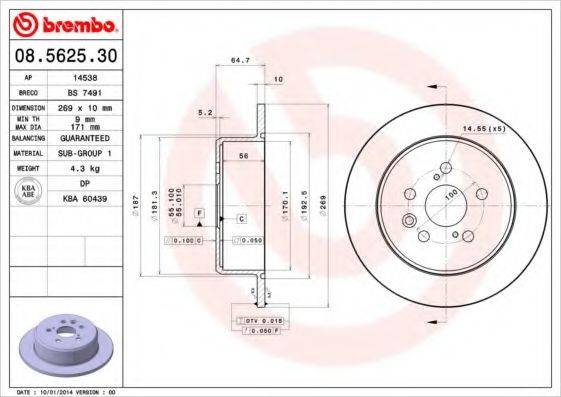 BREMBO 08.5625.30