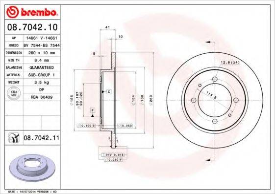 BREMBO 08.7042.10