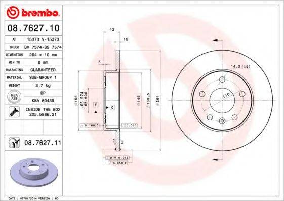 BREMBO 08.7627.11