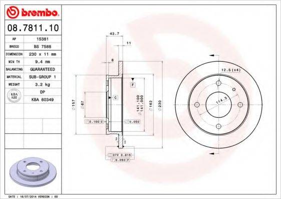 BREMBO 08.7811.10
