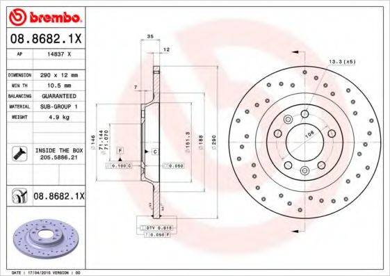 BREMBO 08.8682.1X