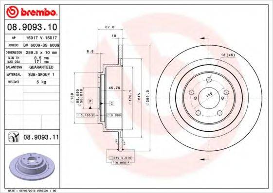 BREMBO 08.9093.10