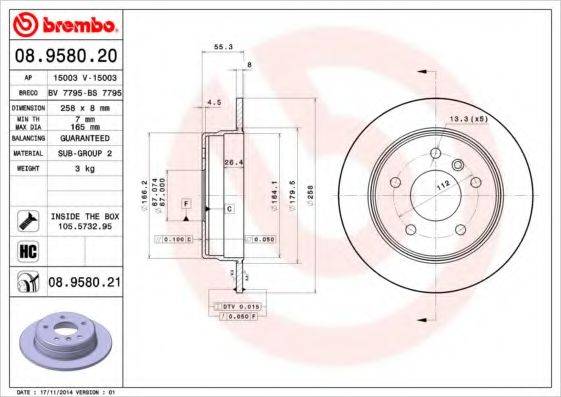 BREMBO 08.9580.20