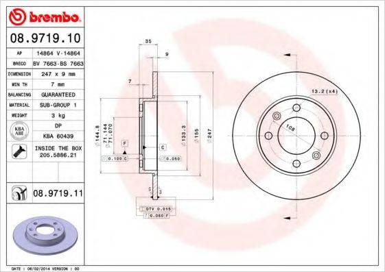 BREMBO 08.9719.11