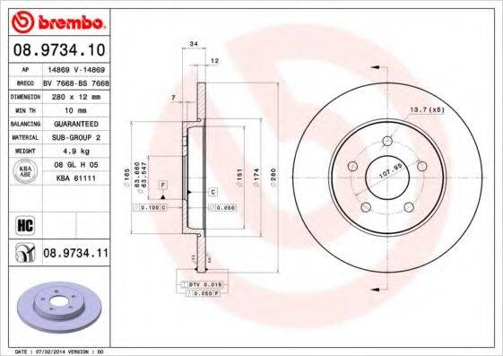 BREMBO 08.9734.10