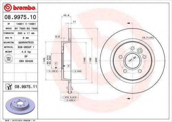 BREMBO 08.9975.10