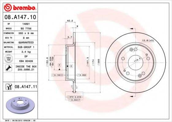 BREMBO 08.A147.11