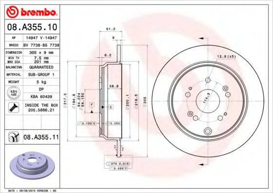 BREMBO 08.A355.11