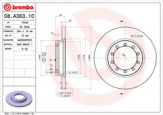 BREMBO 08.A363.10