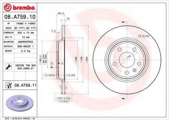 BREMBO 08.A759.10