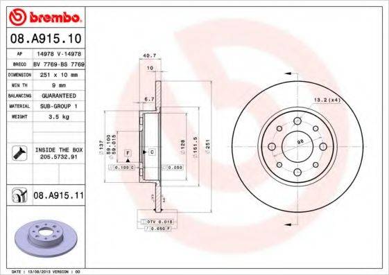 BREMBO 08.A915.11