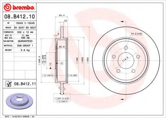 BREMBO 08.B412.10
