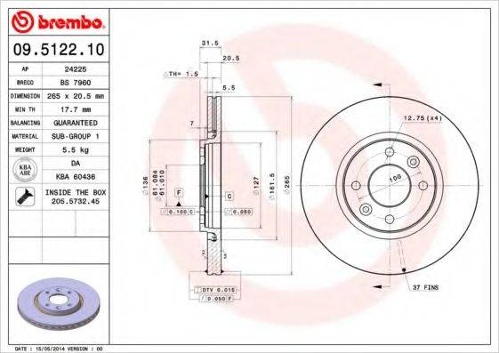 BREMBO 09.5122.10