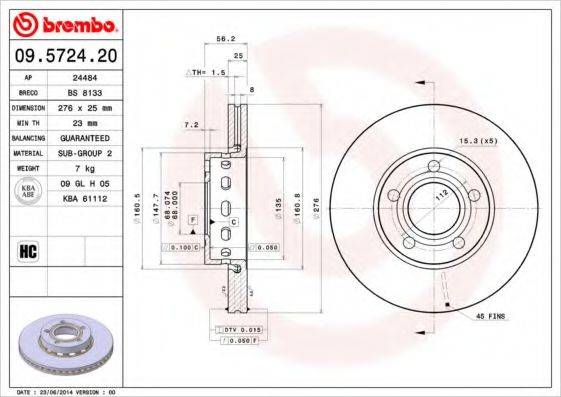 BREMBO 09.5724.20