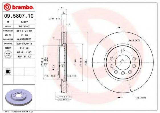 BREMBO 09.5807.10