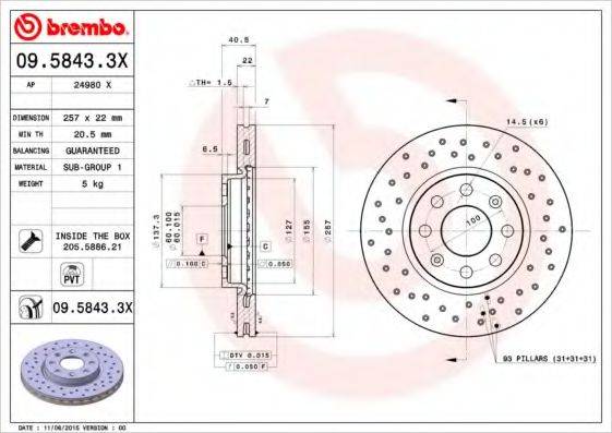 BREMBO 09.5843.3X