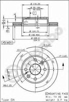 BRECO BS8242 гальмівний диск