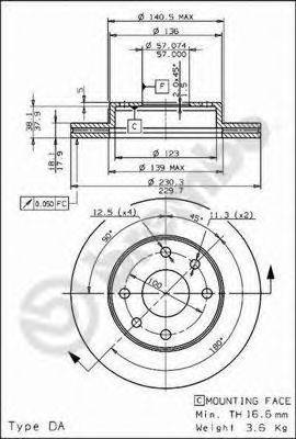 BRECO BS 8232 гальмівний диск