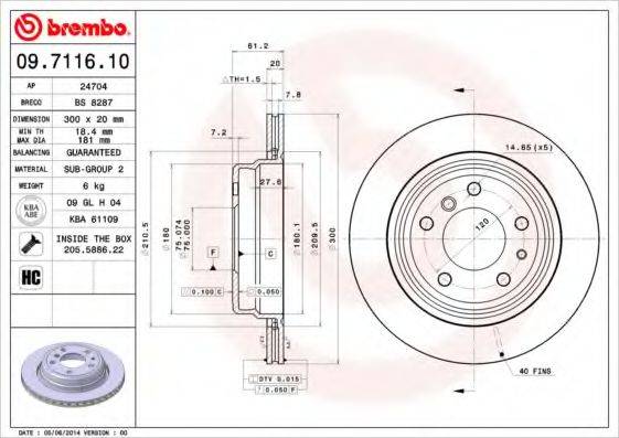 BREMBO 09.7116.10