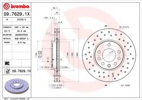 BREMBO 09.7629.1X