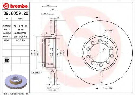 BREMBO 09.8059.20