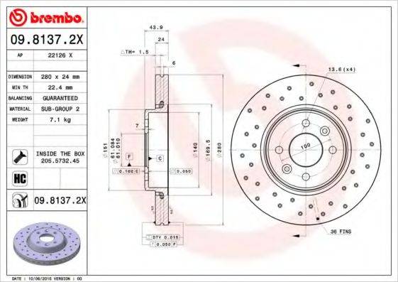 BREMBO 09.8137.2X
