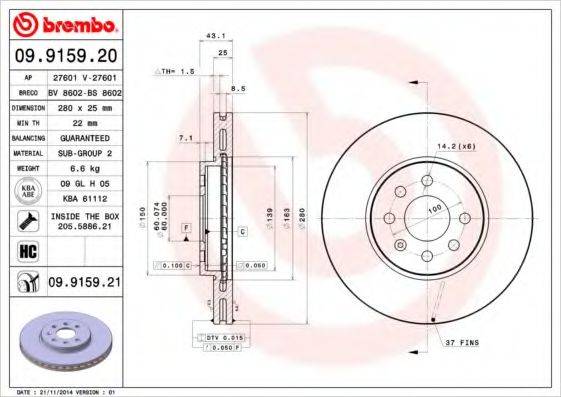 BREMBO 09.9159.20