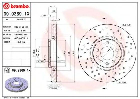 BREMBO 09.9369.1X
