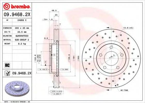 BREMBO 09.9468.2X