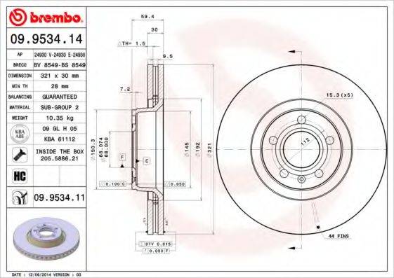BREMBO 09.9534.14