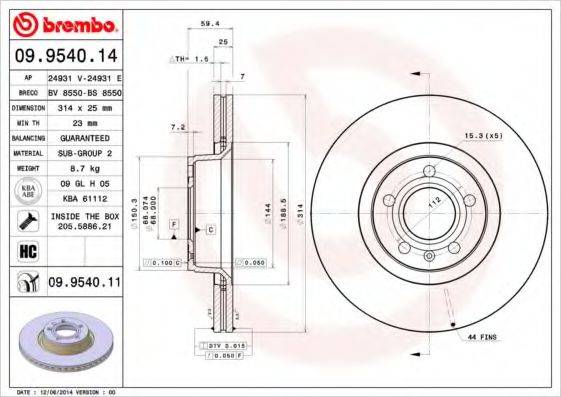 BREMBO 09.9540.14