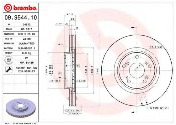 BREMBO 09.9544.10