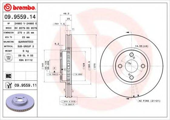BREMBO 09.9559.11