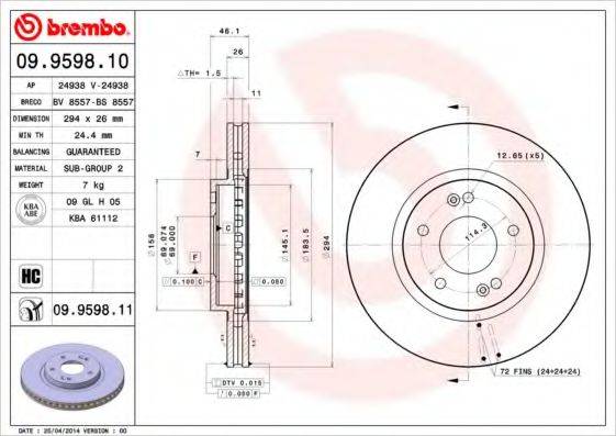 BREMBO 09.9598.10