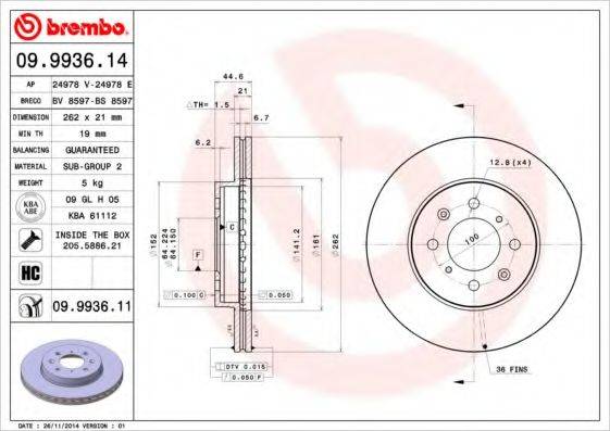 BREMBO 09.9936.14