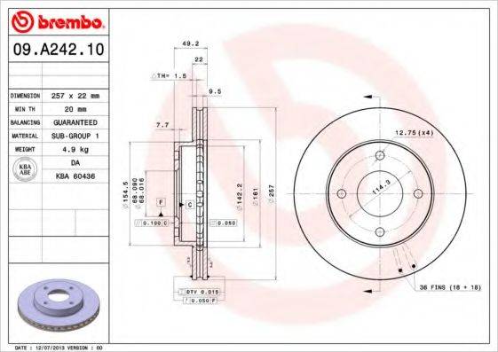 BREMBO 09.A242.10